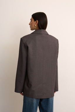 Жакет оверсайз трансформер в полоску - Mollis фото 4