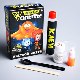 Набор для опытов ФИКСИКИ Цветной лизун