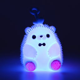 Цена за 9 шт. Мяч детский резиновый ёжка световой «Ёжик», цвета МИКС, в шоубоксе