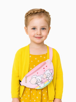 Сумка поясная «Друзья», для девочки, на молнии, розовая