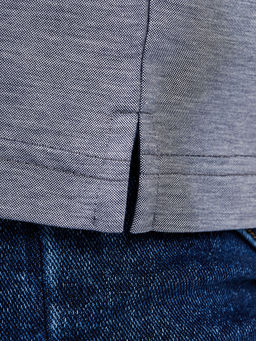 Джемпер мужской с воротником поло GREG G155-PM4-LT1636 (сине-серый)  фото 3