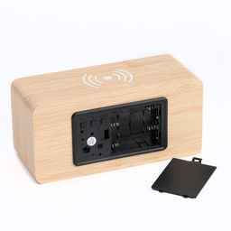 Часы - будильник электронные "Цифра-ТЗ", настольные, термометр, беспроводная QI зарядка