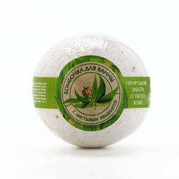 Бомбочка для ванны с листьями эвкалипта, 120 г, Кладовая красоты