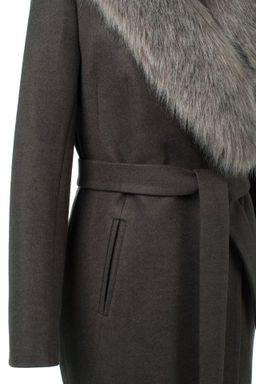 02-3072 Пальто женское утепленное (пояс) - El podio фото 10