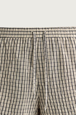 BERMUDA RELAXED FIT CUADROS / Beige claro - Zara фото 6