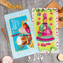 Набор кухонных полотенец Доляна Светлой пасхи 35х60см-2 шт  фото 6