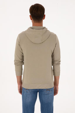 Erkek Regular Fit Kapi_onlu A__k Haki Basic Sweatshirt Sepette S_rpriz _ndirim - U.s. polo assn фото 5