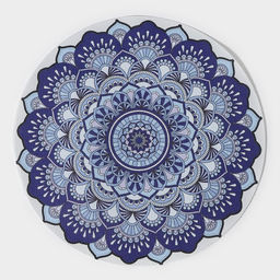 Набор салфеток сервировочных Доляна Силия, d=38 см, 4 шт, цвет синий  фото 2