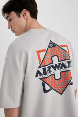 Свободная футболка Airwalk из плотной ткани с круглым вырезом и короткими рукавами