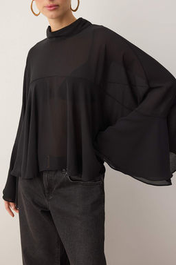 Koyu Kahverengi Volanl? Astars?z Boho Dokuma Bluz TWOAW26BZ00203 - Trendyolmilla фото 7