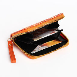 Кошелёк на молнии Сердце, жёлтый