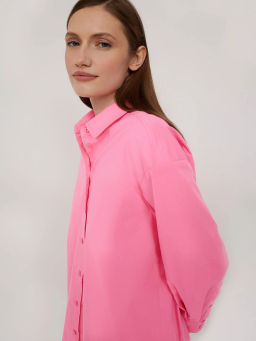 Рубашка однотонная - Emka фото 3