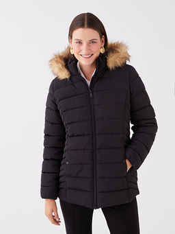 Kad?n Kap??onlu D?z ?i?me Mont