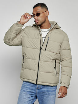 Куртка спортивная мужская зимняя с капюшоном светло-зеленого цвета 8362ZS - Wonderrman фото 8