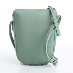 Сумка женская кросс-боди на молнии, 14×3.5×17 см, зелёная