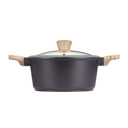 0572 GIPFEL Кастрюля OLIVER 24х11.5см/4,3л из литого алюминия с индукционным дном, с антипригарным гранитным покрытием Pfluon Granite, со стеклянной крышкой, c бакелитовой ручкой с покрытием Soft-touch. Толщина: 2,0/4,7мм  фото 3