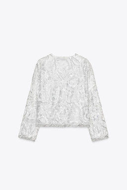 SEQUIN KNIT CARDIGAN - Zara фото 7