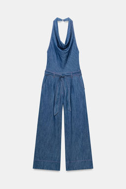 MONO HALTER CINTUR?N ESPALDA DESCUBIERTA / ?ndigo - Zara фото 8