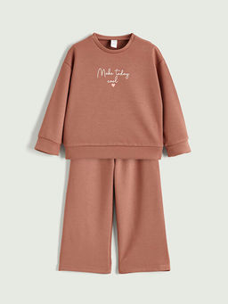 K?z ?ocuk Sweatshirt ve Pantolon Tak?m