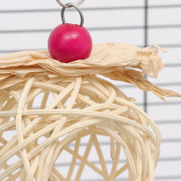 Гнездо для птиц с колокольчиком, 13 х 28 см, лоза - Пижон фото 6