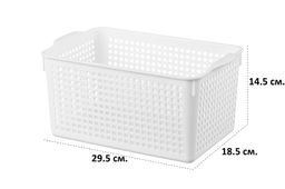 Корзинка 5,3 л 29,5*18,5*14,5 см Лофт белая (модель 6440/06) - Elan gallery фото 3