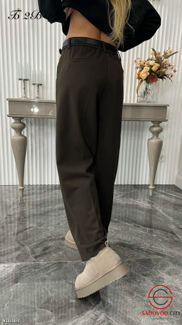 Брюки с ремнем широкие - Bruno фото 2