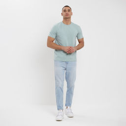 Футболка мужская MINAKU: Basic line MAN, размер 44, аква