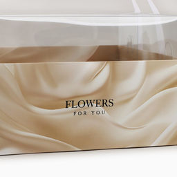 Коробка для цветов с фигурным вкладышем и пластиковой крышкой «Для тебя», 23.5 х 23.5 х 15 см