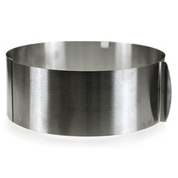 Форма кондитерская из нержавеющей стали для торта, раздвижная, д16-30см h8см, с мерной шкалой, цветная коробка (Китай) - Домашняя мода фото 2