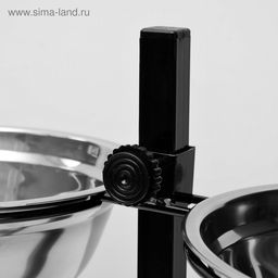Подставка с мисками, 22 л, высота 50 см, разборная, чёрная - Пижон фото 4
