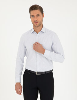 Lacivert Slim Fit Uzun Kollu G_mlek