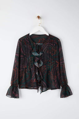 TRENDYOLMILLA Beyaz F?rf?r Detayl? Bisiklet Yaka Gomlek TWOSS25GO00141  фото 17