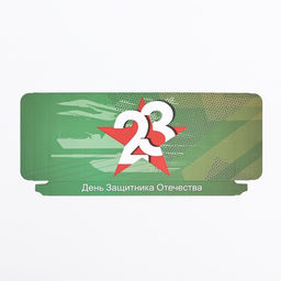 Цена за 5 шт. Подарочная коробка под плитку шоколада, без окна 23 Февраля, 17?8?1.4 см