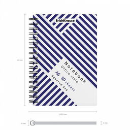 Цена за 5 шт. Тетрадь общая с пластиковой обложкой на спирали ErichKrause Blue Concept, А6, 80 листов, клетка  фото 4