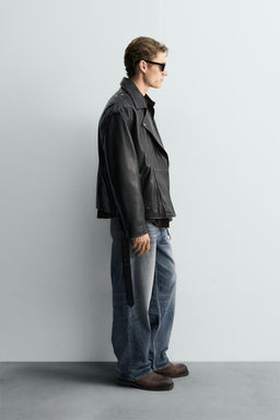 LEATHER BIKER JACKET LIMITED EDITION - Zara фото 4