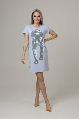 Платье женское П-146 (кулирка) Светло-голубая