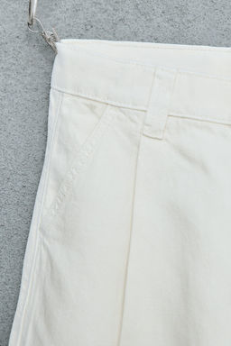 STORIESZ - BERMUDA DENIM PINZAS CON ALGOD?N Y LINO / Crudo - Zara фото 3