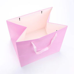 Пакет подарочный с широким дном 35×29×28 см, розовый