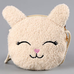 Сумка детская мягкая «Зайчонок», 14×15×0.5 см, бежевый цвет