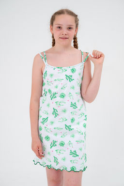 Ночная сорочка детская из кулирки Оливия кактус - Амадэль фото 3