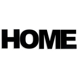 Настенное панно буквы HOME, высота 30 см, набор 4 детали, чёрный