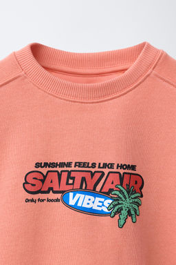 SUDADERA ESTAMPADA CASUAL / Coral - Zara фото 3