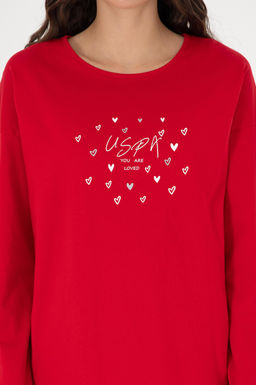 Женский красный пижамный комплект Неожиданная скидка в корзине - U.s. polo assn фото 5