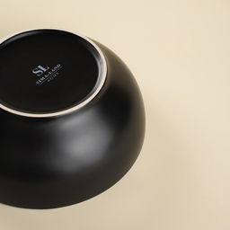 Салатники SL Home «Дарк», 1.2 л, d=18.5 см, набор 2 шт., фарфор, чёрные