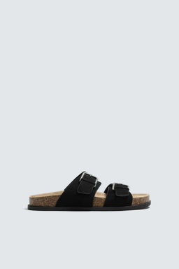 SANDALIA PIEL TIRAS / Negro - Zara фото 4