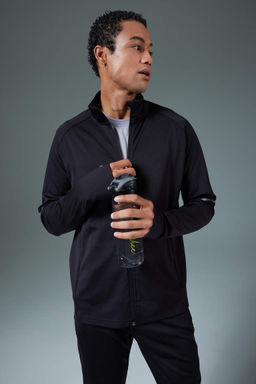 DeFactoFit Кардиган приталенного кроя на молнии из ткани для дайвинга и скуба