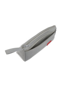 Пенал школьный «Классика», 2 отделения, на молнии, серый