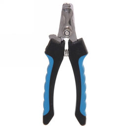 Цена за 3 шт. Когтерез для животных "ЗООУЛЬТРА", пружинный механизм, ручки прорезиненные - волна, цвет чёрный / голубой, 12см