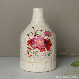 Цена за 1 шт. Ваза 22 см Цветы лотос / FLN-47-2 /уп 18/без индивидуальной упаковки