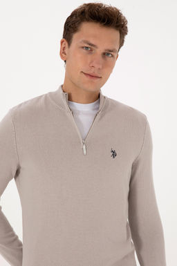 Erkek Slim Fit Yar_m Fermuarl_ Ta_ Basic Kazak - U.s. polo assn фото 2